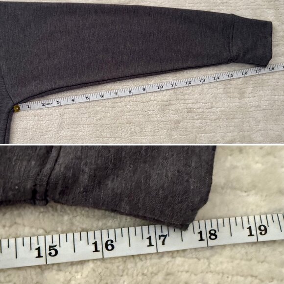 Gertrude Gaston Cropped Oversized Sweatshirt  Size Medium Gray Long Sleeve NWT - Picture 9 of 10